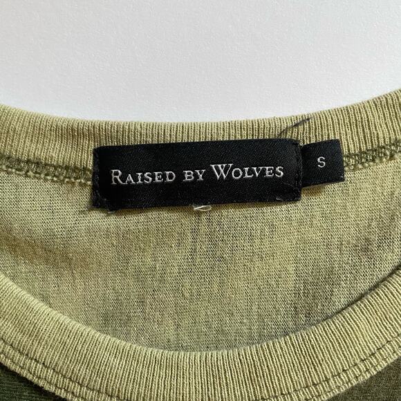 Raised By Wolves FW2019 Embroidered Camouflage Varsity T-shirt - Picture 4 of 6